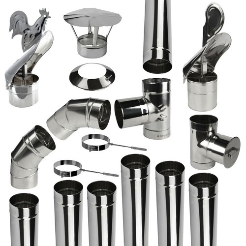 Edelstahl rauchrohr 100 120 - edelstahl,